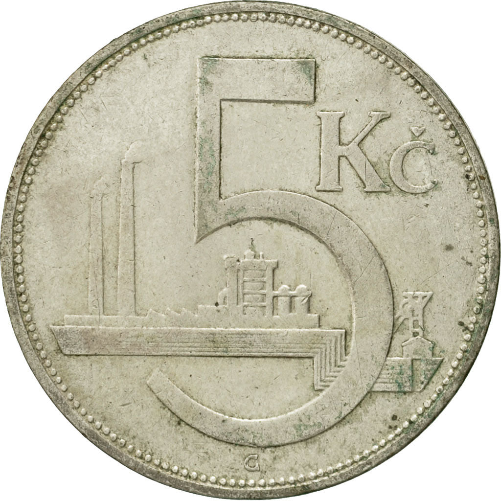 Coin, Czechoslovakia, 5 Korun, 1932, EF(40-45), Silver, KM:11