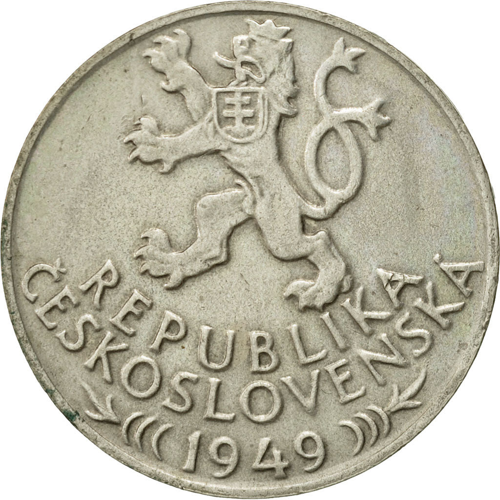 Coin, Czechoslovakia, 100 Korun, 1949, AU(55-58), Silver, KM:29