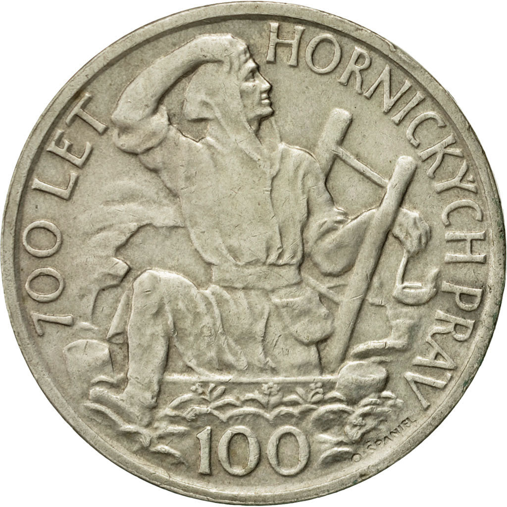 Coin, Czechoslovakia, 100 Korun, 1949, AU(55-58), Silver, KM:29