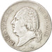 FRANCE, Louis XVIII, 5 Francs, 1824, Paris, KM #711.1, EF(40-45), Silver,...