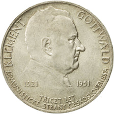 Moneta, Cecoslovacchia, 100 Korun, 1951, SPL, Argento, KM:33