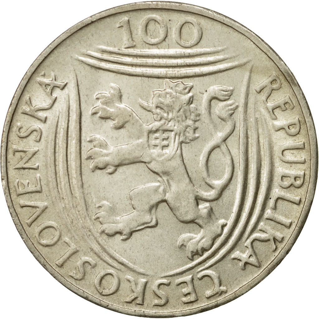 Coin, Czechoslovakia, 100 Korun, 1951, MS(63), Silver, KM:33