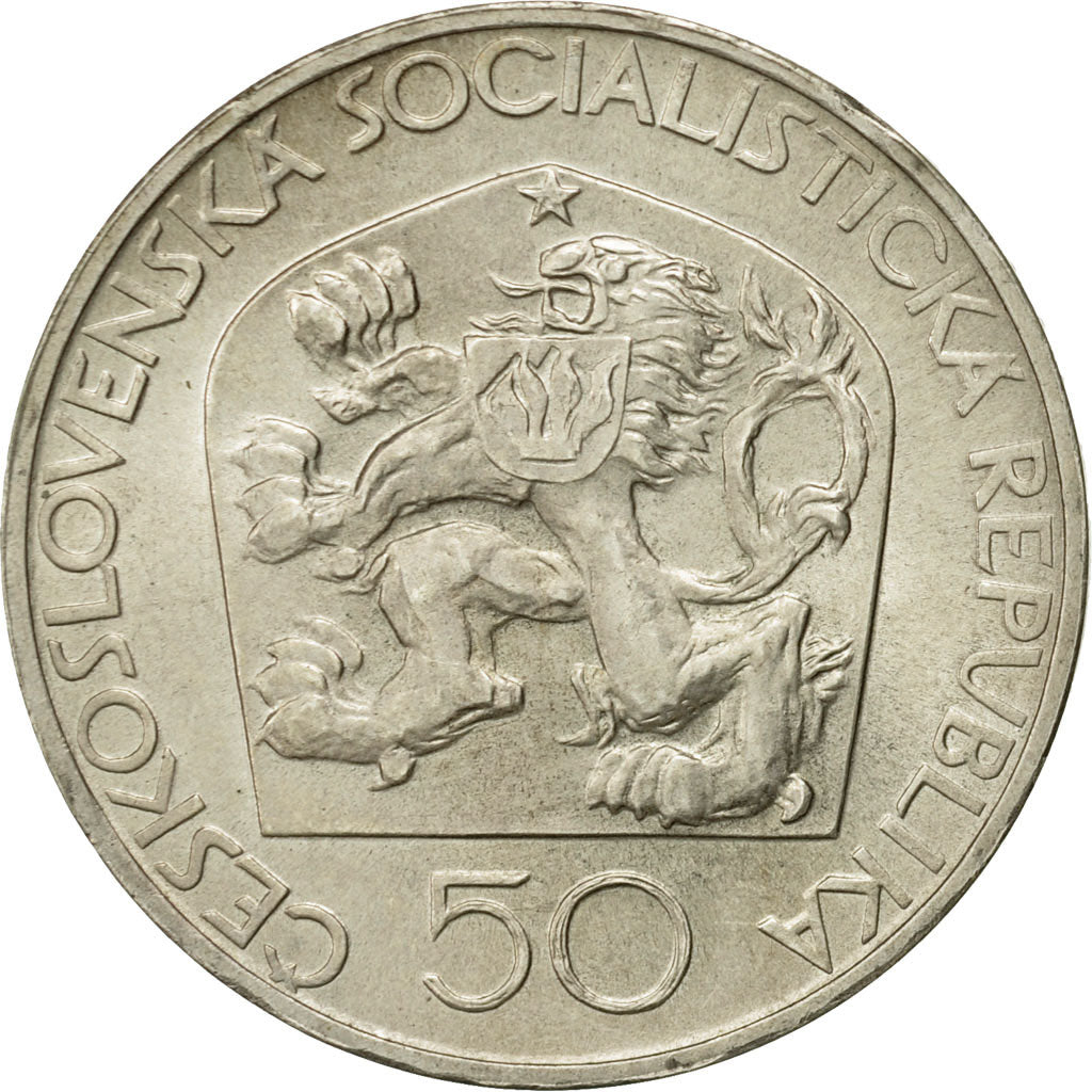 Coin, Czechoslovakia, 50 Korun, 1973, MS(63), Silver, KM:79