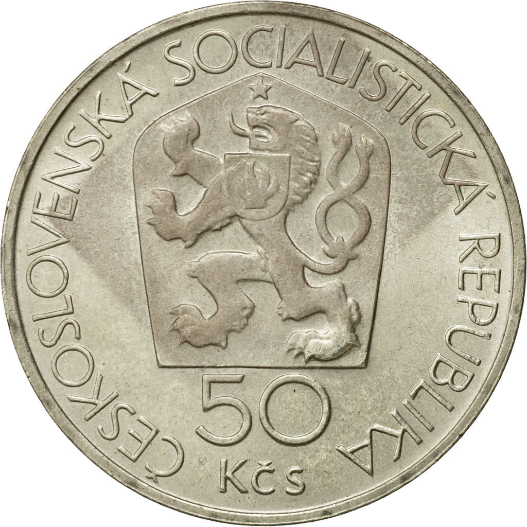 Coin, Czechoslovakia, 50 Korun, 1978, MS(63), Silver, KM:91