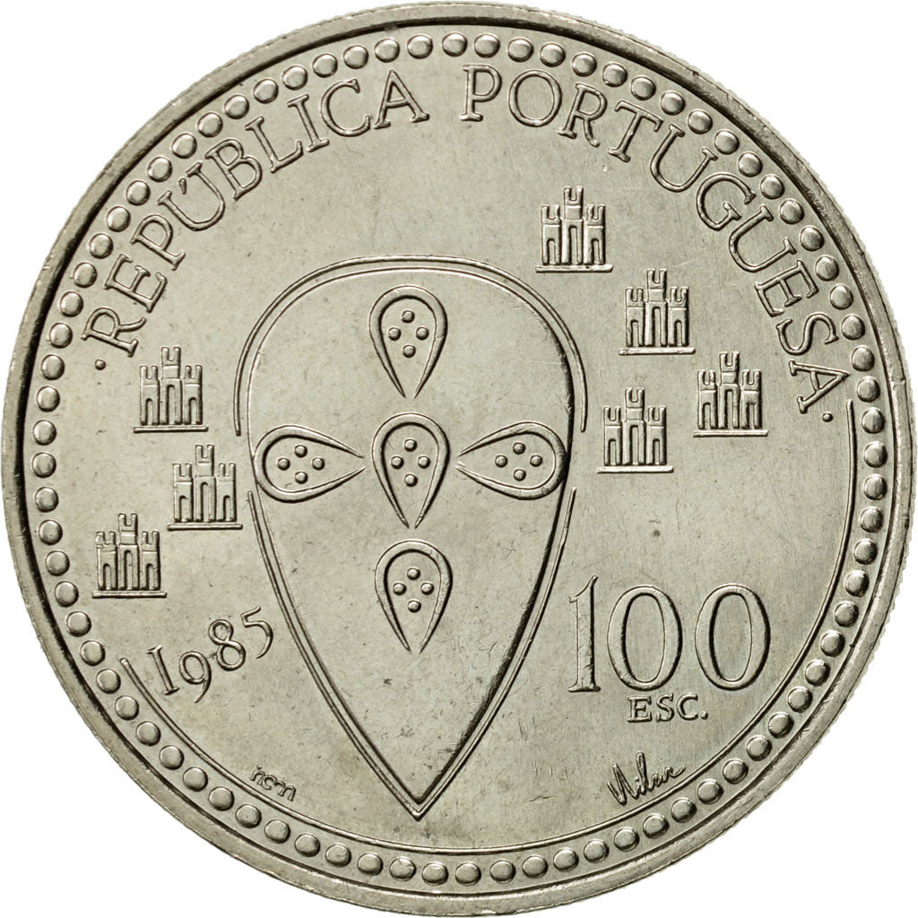 Coin, Portugal, 100 Escudos, 1985, MS(63), Copper-nickel, KM:629