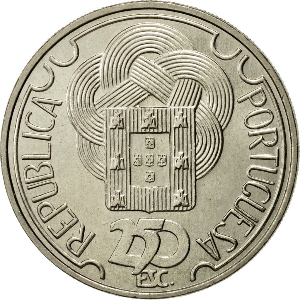 Coin, Portugal, 250 Escudos, 1988, MS(63), Copper-nickel, KM:643