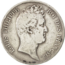 Louis Philippe Ier, 5 Francs Tête nue sans le I 1830 A tranche en creux, KM 7...