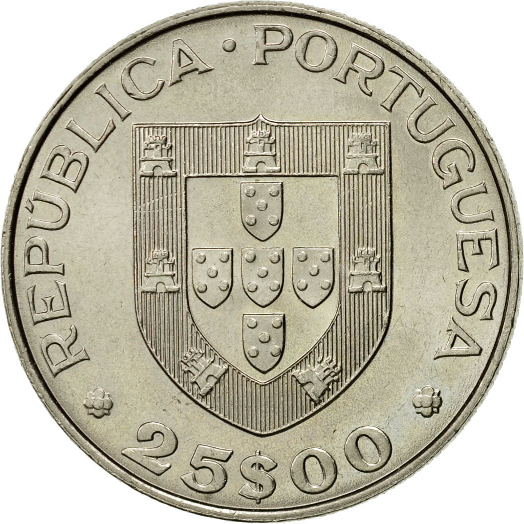 Coin, Portugal, 25 Escudos, 1979, MS(63), Copper-nickel, KM:609
