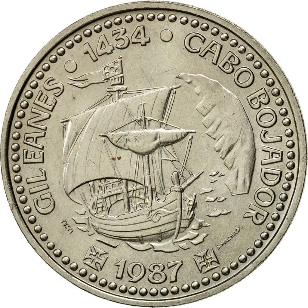 Coin, Portugal, 100 Escudos, 1987, MS(63), Copper-nickel, KM:639