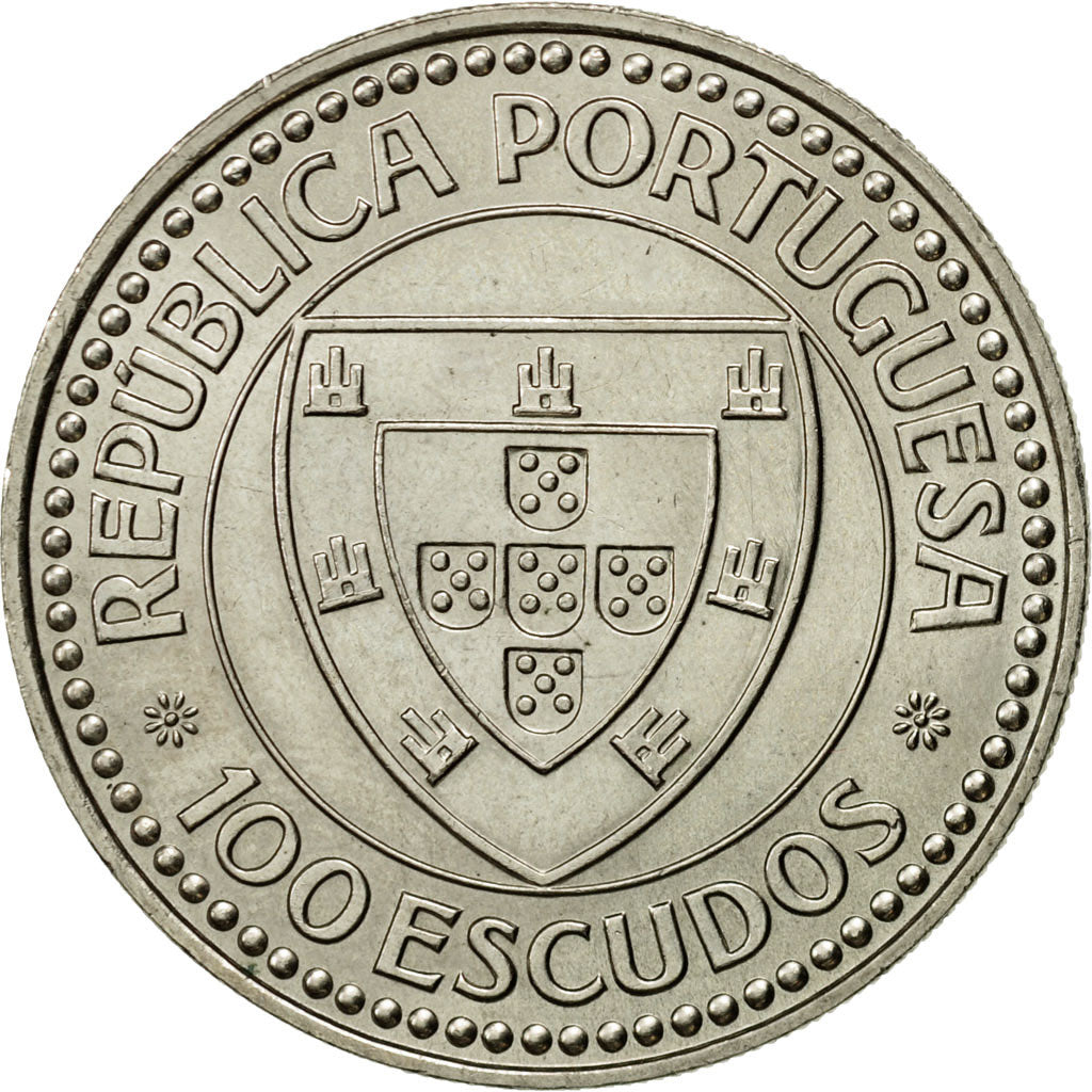 Coin, Portugal, 100 Escudos, 1987, MS(63), Copper-nickel, KM:639