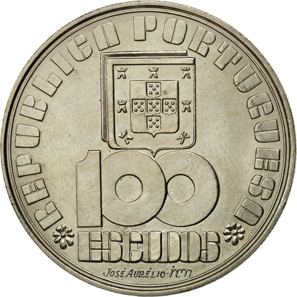 Coin, Portugal, 100 Escudos, 1985, MS(63), Copper-nickel, KM:628
