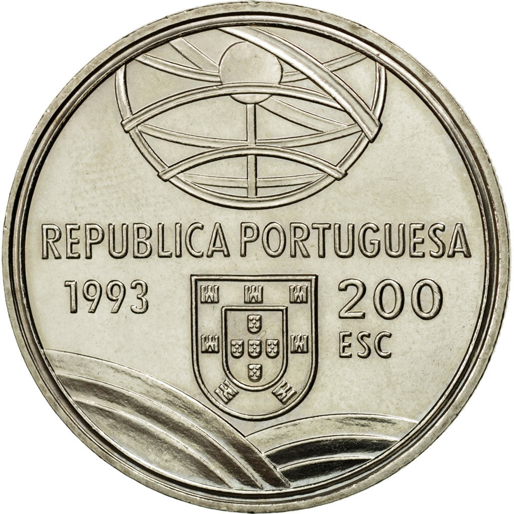 Coin, Portugal, 200 Escudos, 1993, MS(63), Copper-nickel, KM:666