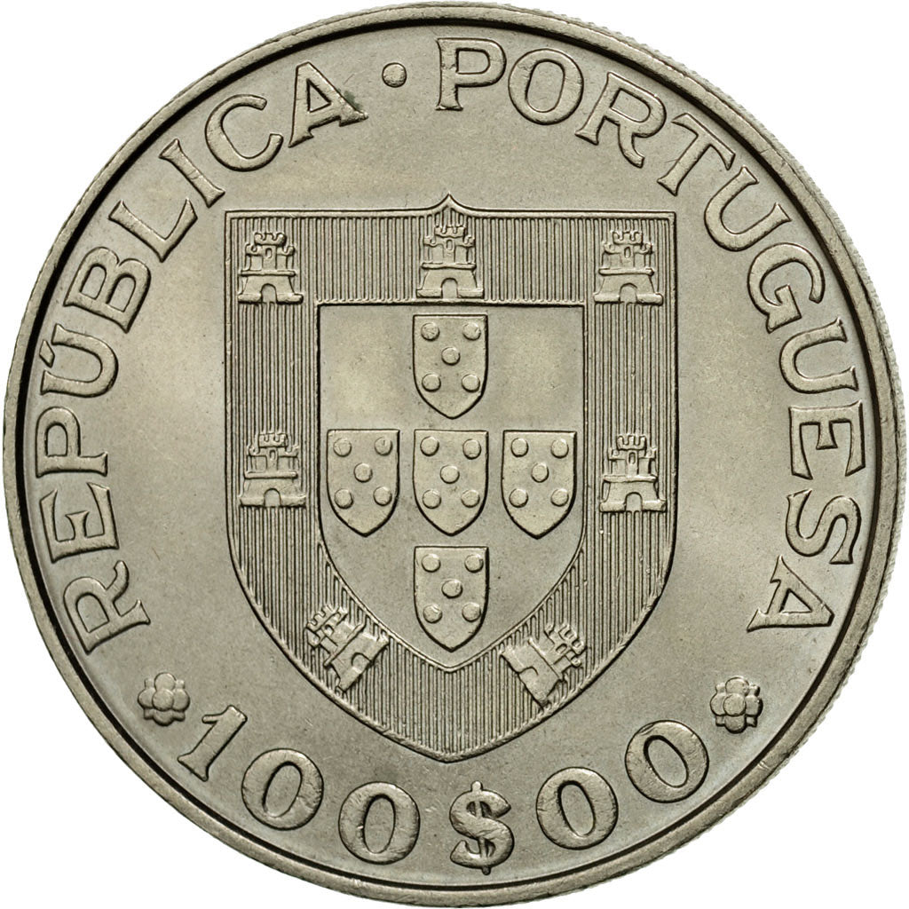 Coin, Portugal, 100 Escudos, 1984, MS(63), Copper-nickel, KM:625