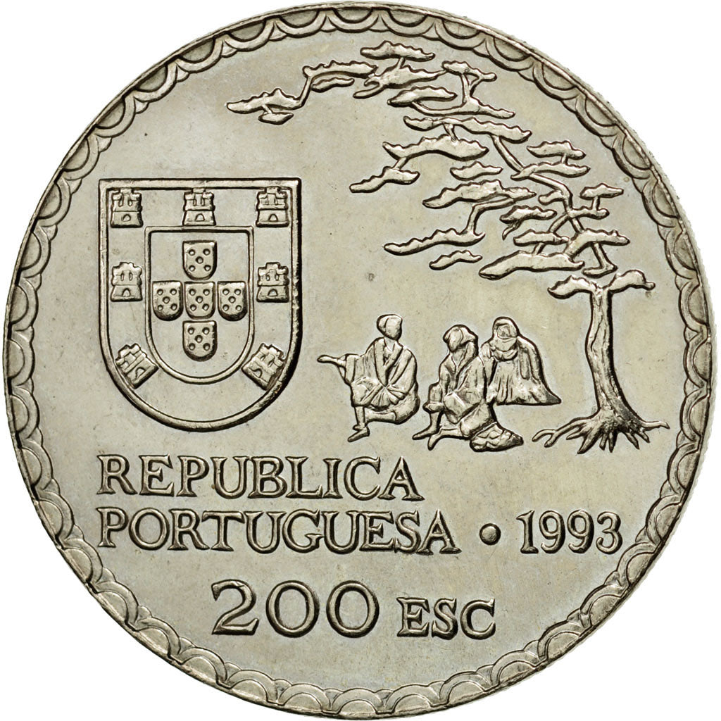 Coin, Portugal, 200 Escudos, 1993, MS(63), Copper-nickel, KM:668