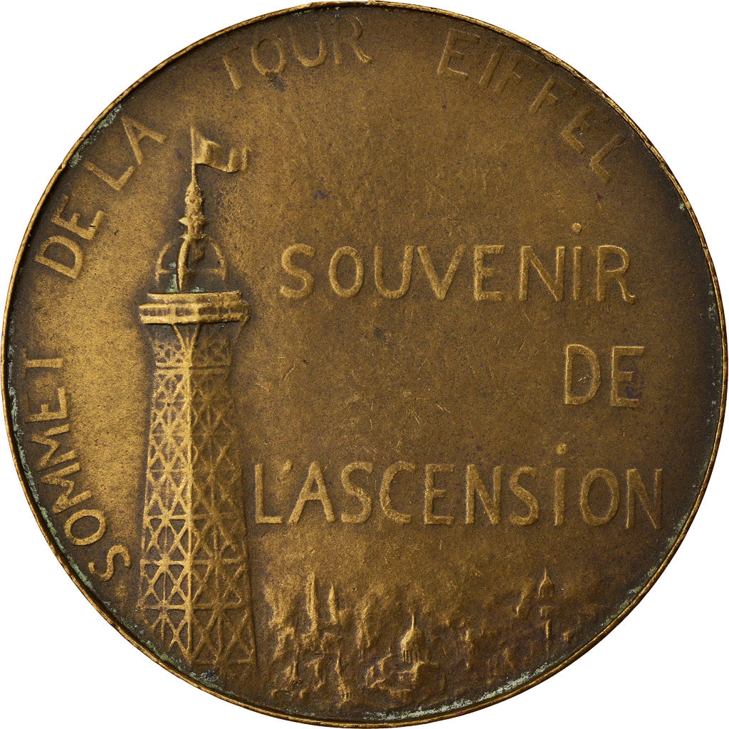 France, Medal, Souvenir d'Ascension de la Tour Eiffel, AU(50-53), Bronze