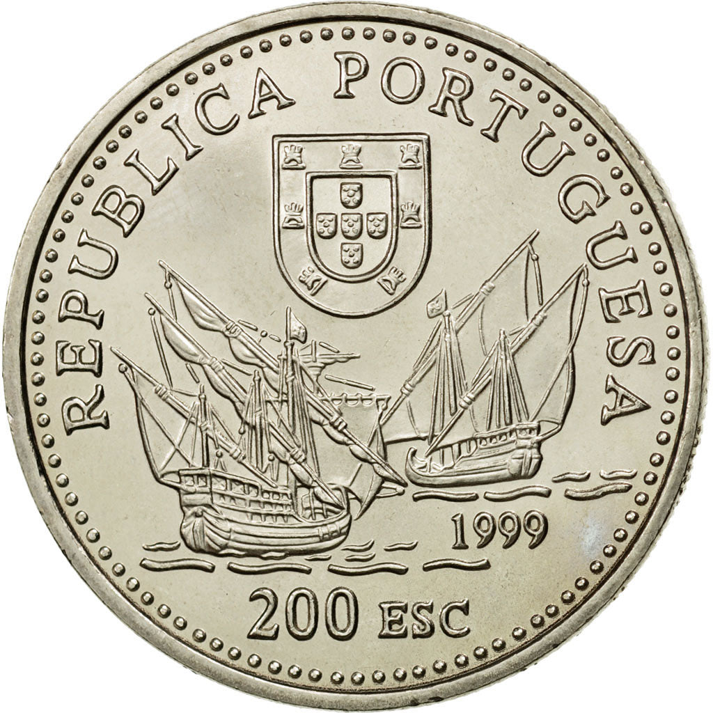 Coin, Portugal, 200 Escudos, 1999, MS(63), Copper-nickel, KM:719