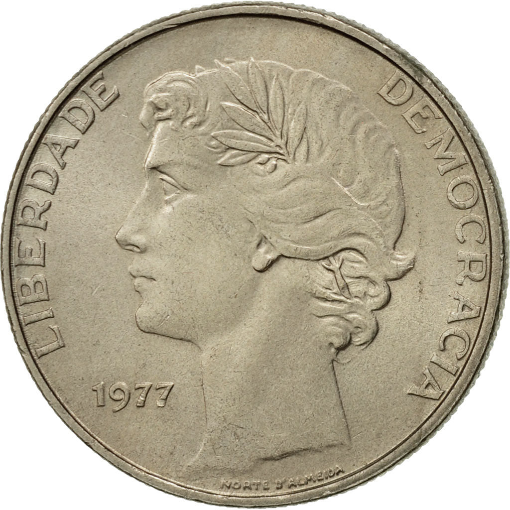 Monnaie, Portugal, 25 Escudos, 1977, SUP+, Copper-nickel, KM:607