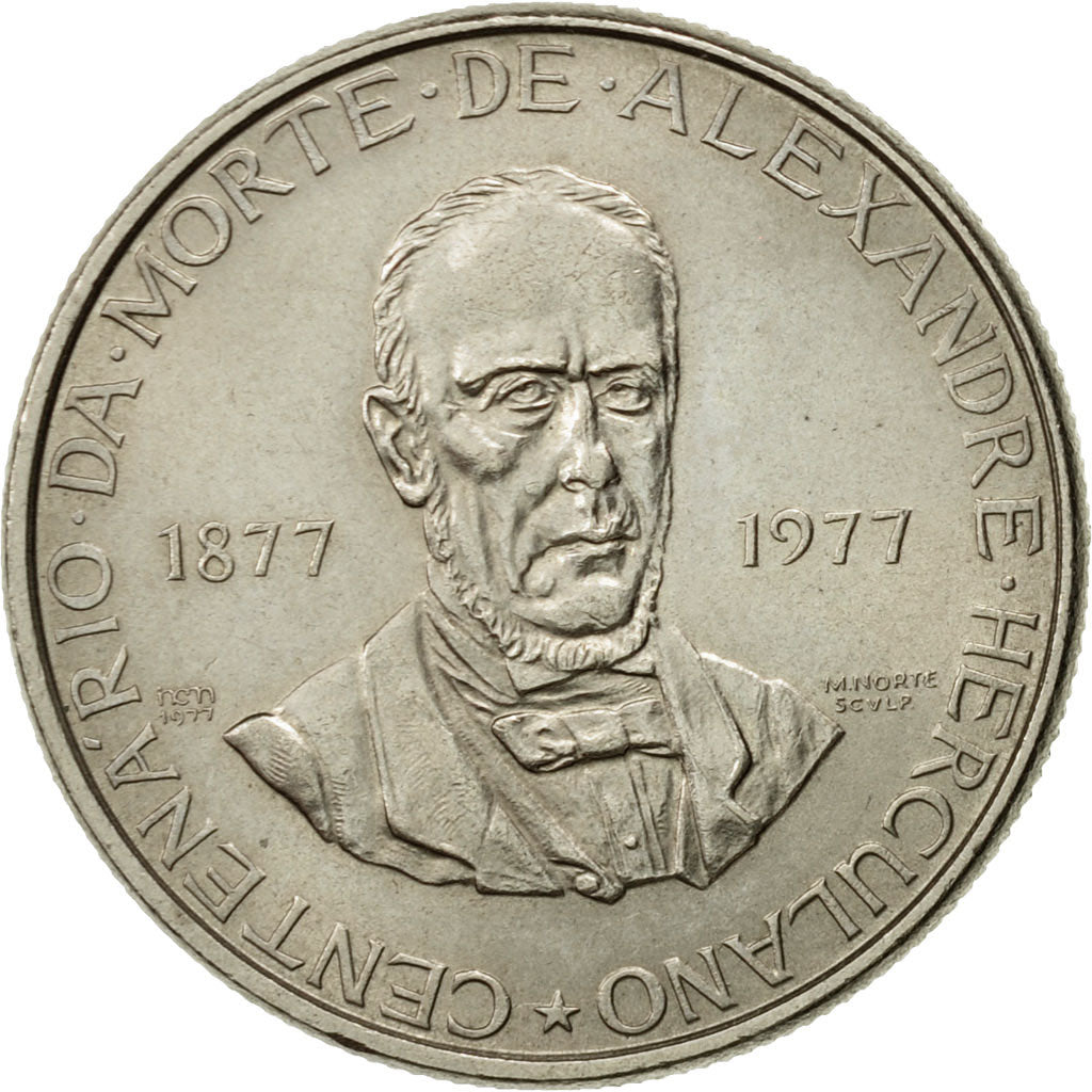 Münze, Portugal, 25 Escudos, 1977, Lisbon, UNZ, Copper-nickel, KM:608