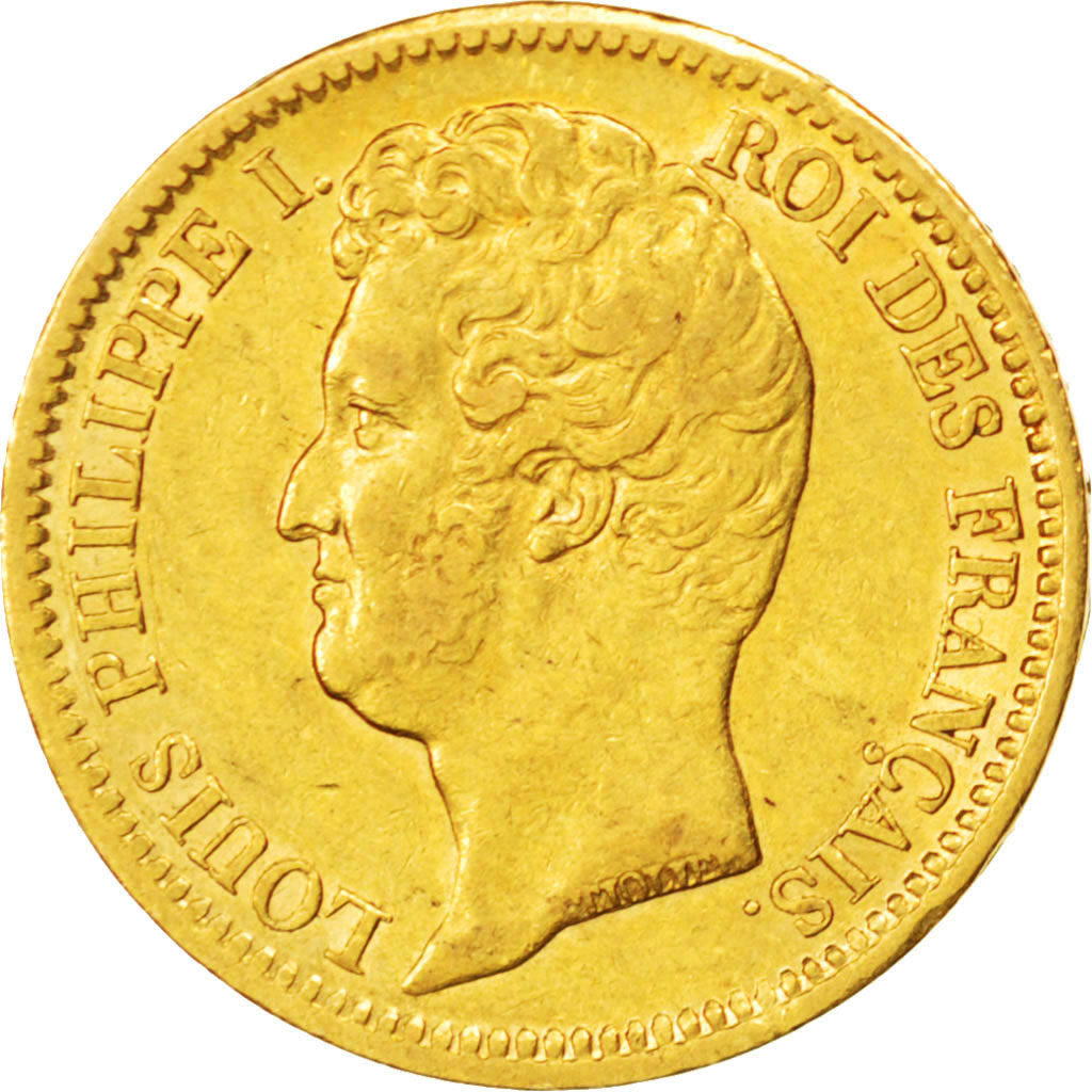 Coin, France, Louis-Philippe, 20 Francs, 1831, Paris, AU(55-58), Gold, KM:739.1