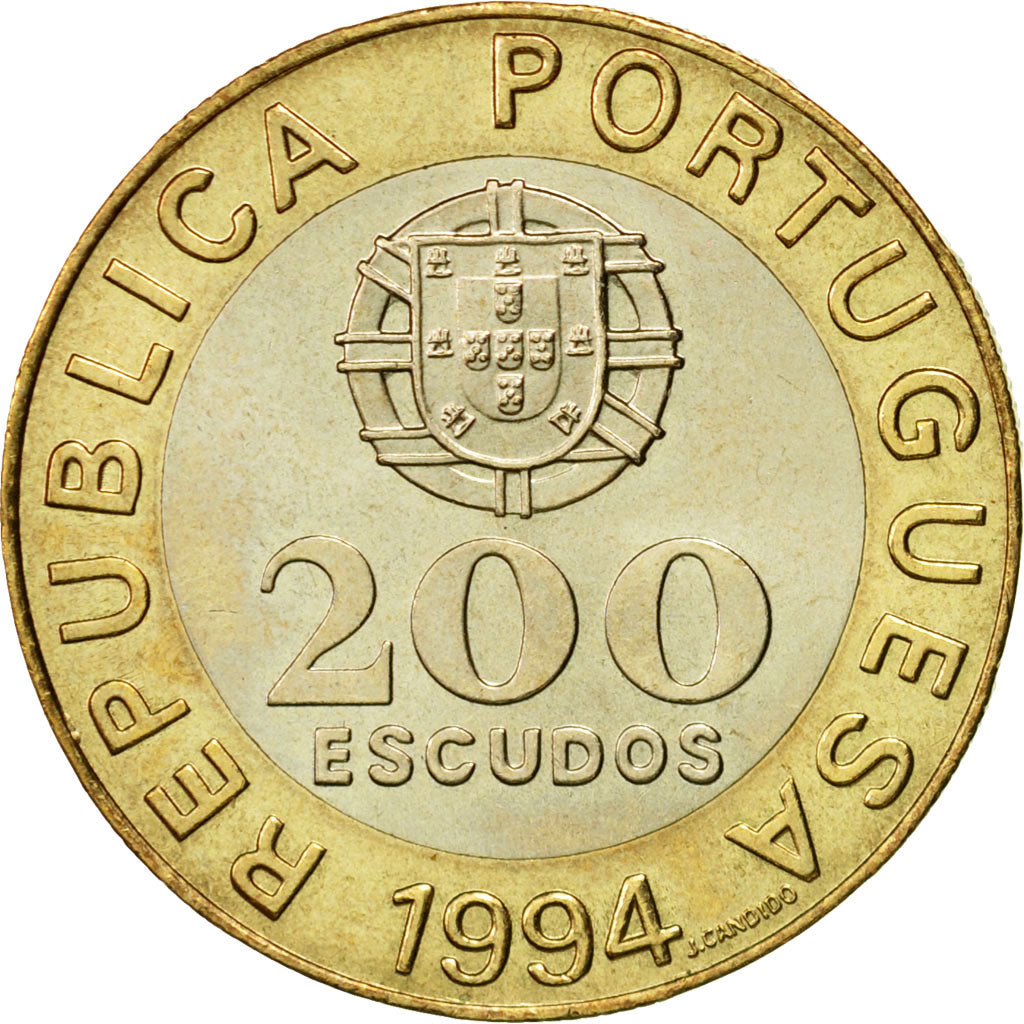 Coin, Portugal, 200 Escudos, 1994, MS(63), Bi-Metallic, KM:669