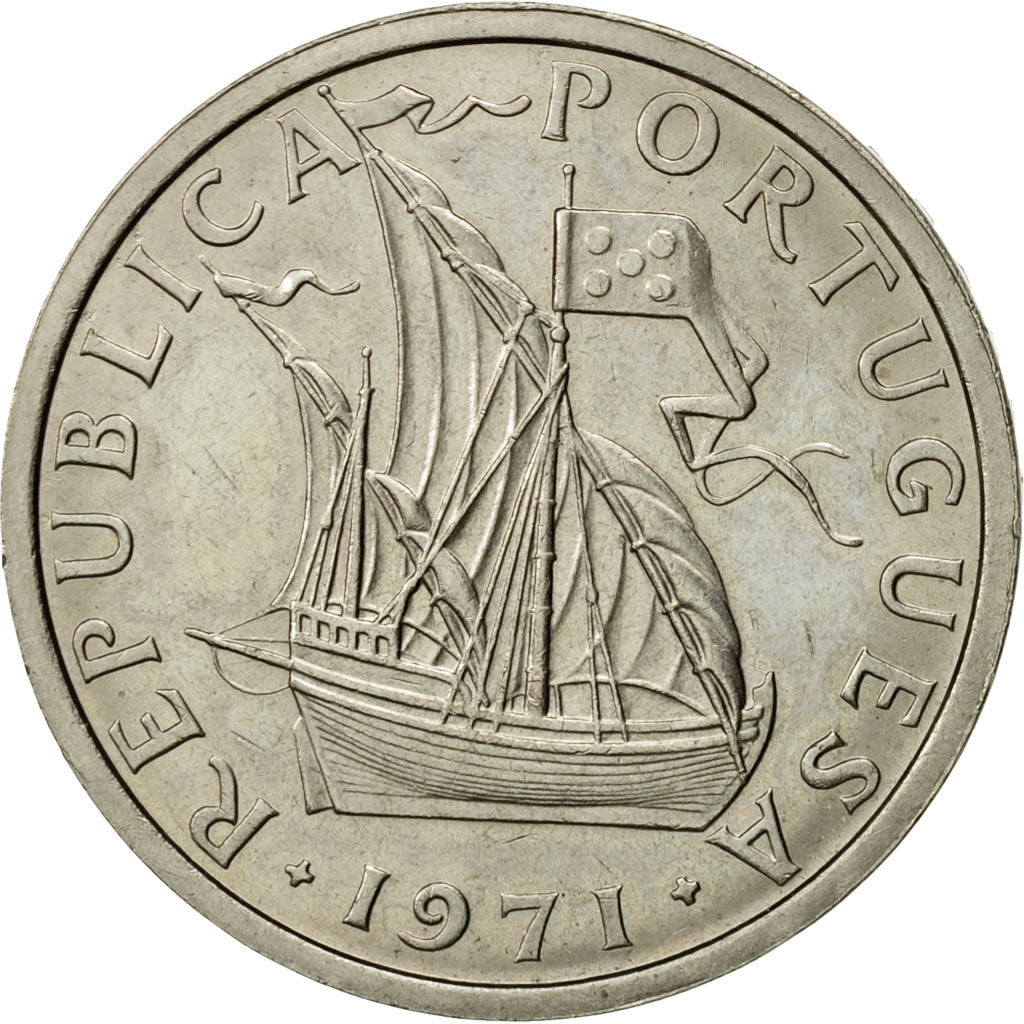 Coin, Portugal, 10 Escudos, 1971, MS(63), Copper-Nickel Clad Nickel, KM:600