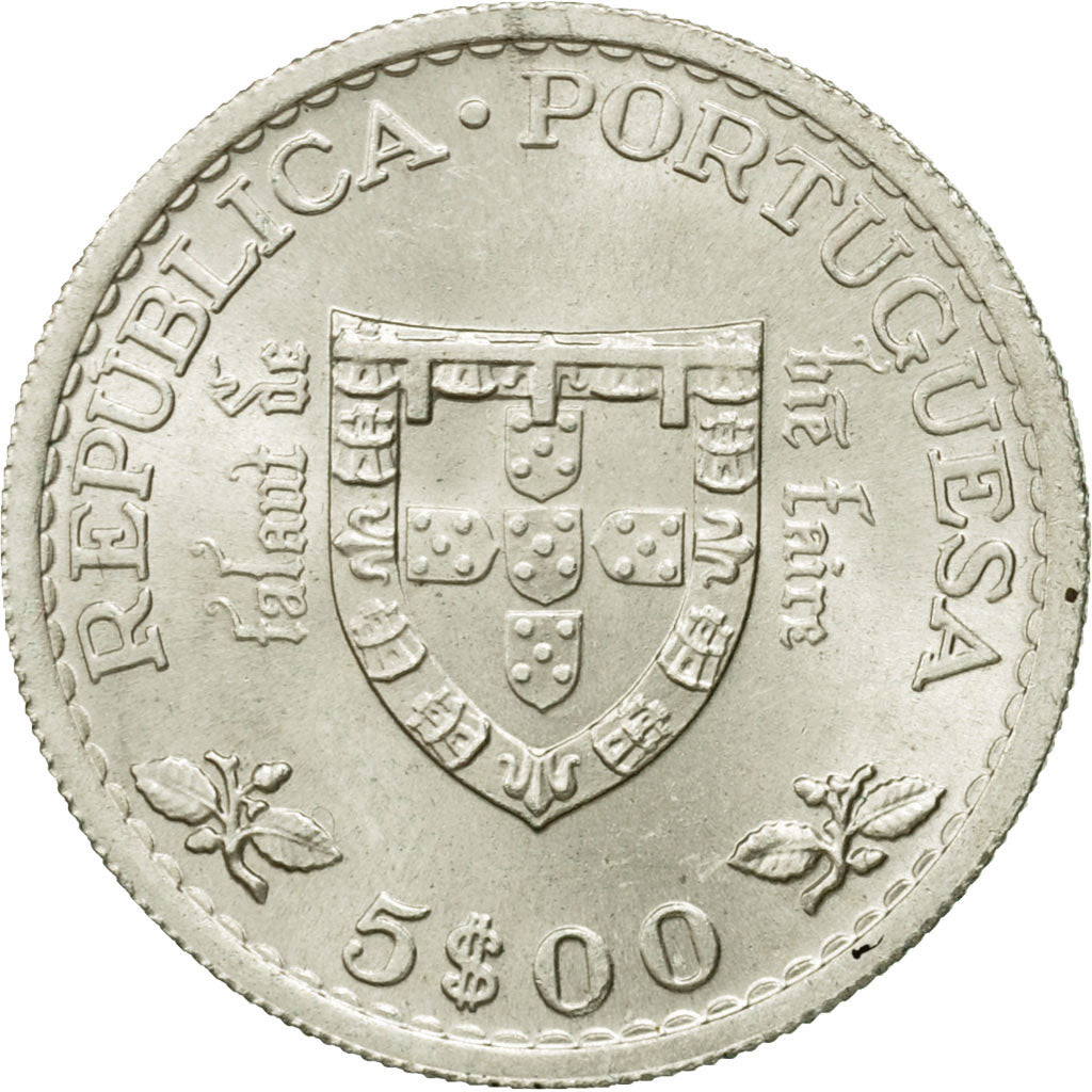 Coin, Portugal, 5 Escudos, 1960, Lisbon, MS(63), Silver, KM:587