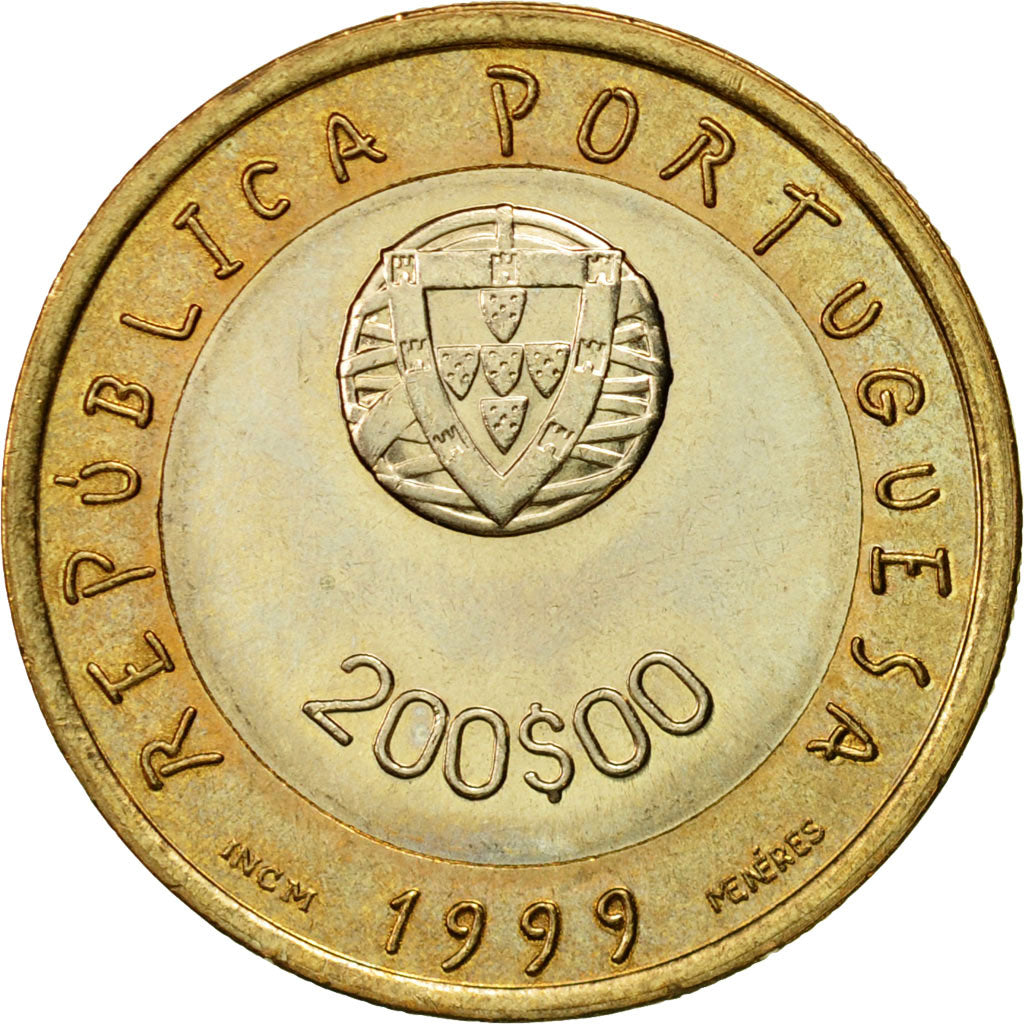 Monnaie, Portugal, 200 Escudos, 1999, Lisbonne, SPL, Bi-Metallic, KM:720
