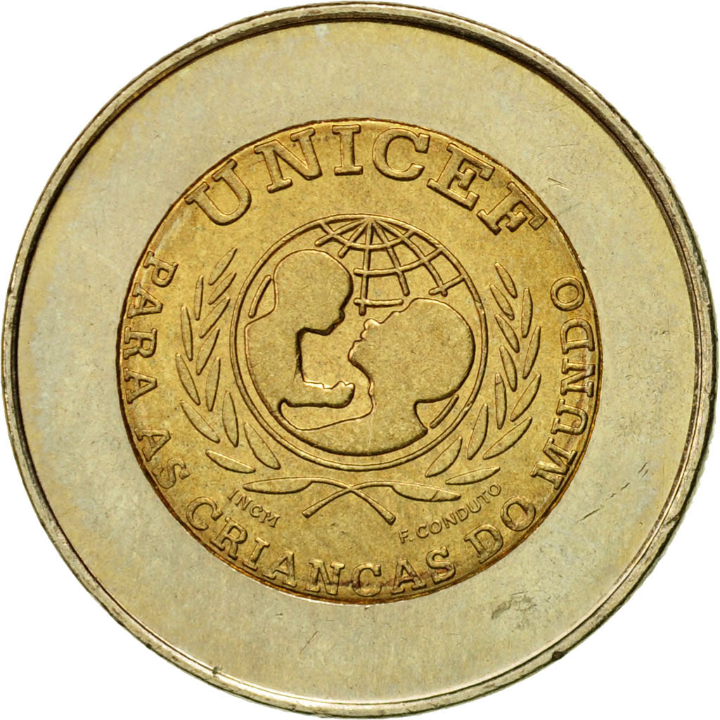 Coin, Portugal, 100 Escudos, 1999, Lisbon, MS(63), Bi-Metallic, KM:722.2