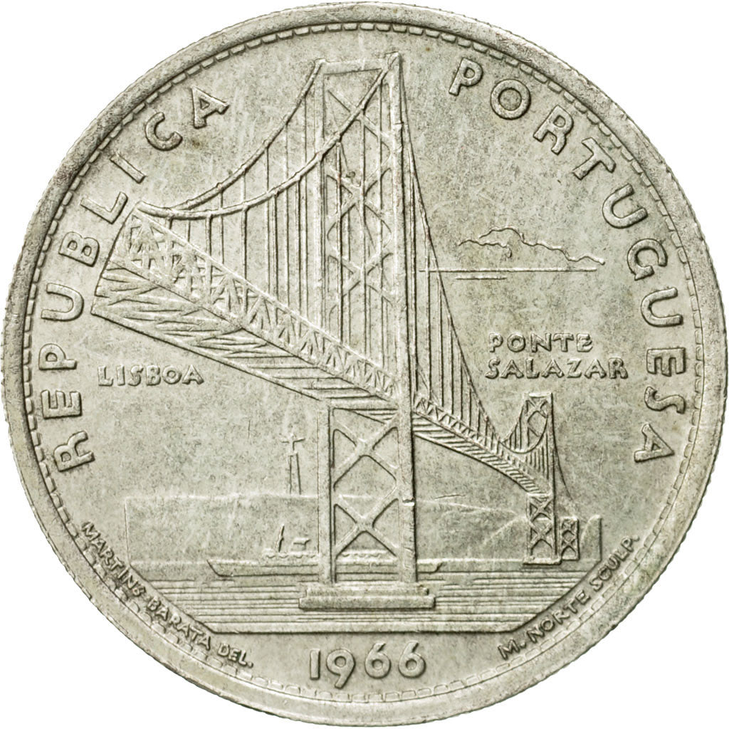Münze, Portugal, 20 Escudos, 1966, Lisbon, SS+, Silber, KM:592