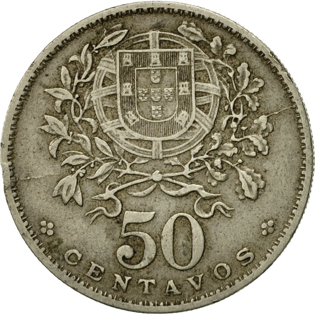 Coin, Portugal, 50 Centavos, 1928, EF(40-45), Copper-nickel, KM:577