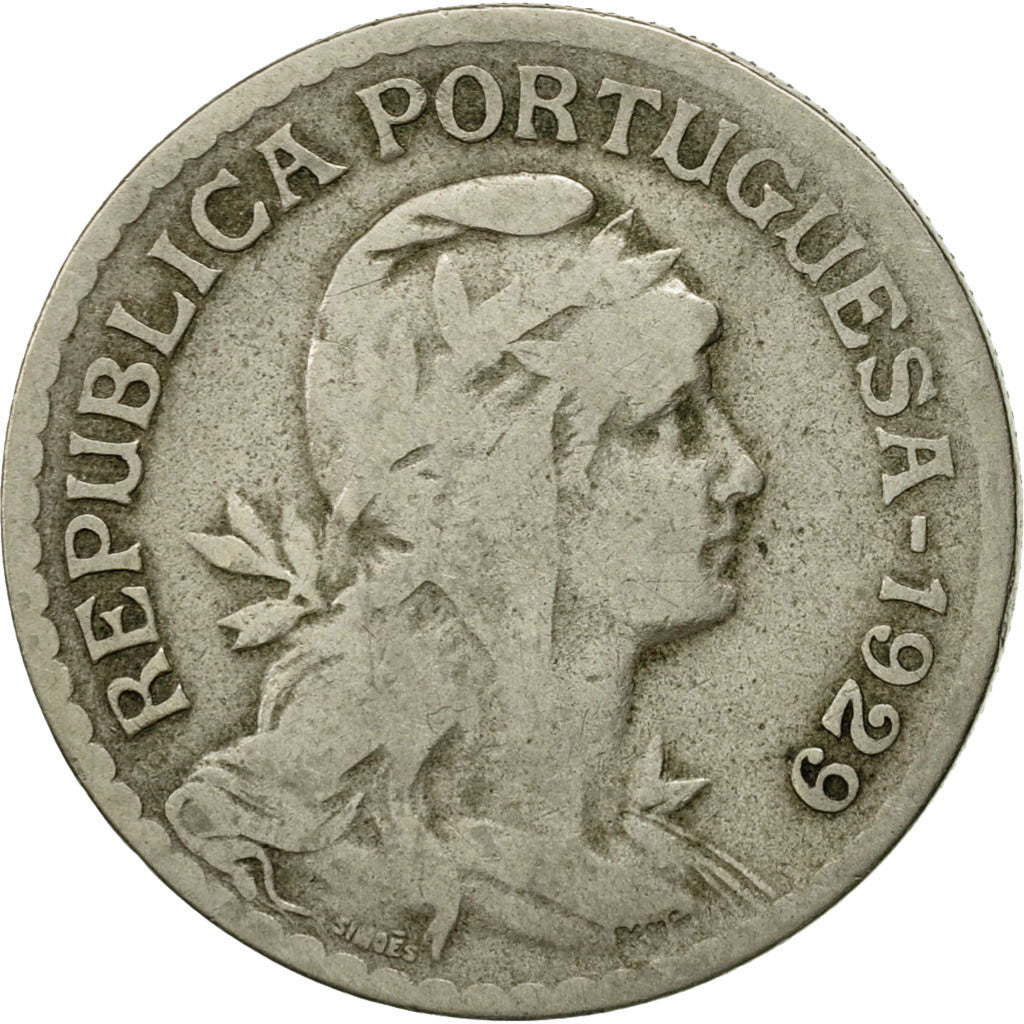 Monnaie, Portugal, Escudo, 1929, TB+, Copper-nickel, KM:578