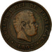 Moneda, Portugal, Carlos I, 10 Reis, 1892, Portugal Mint, BC+, Bronce, KM:532