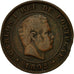 Moneta, Portugal, Carlos I, 10 Reis, 1892, Portugal Mint, VF(20-25), Bronze