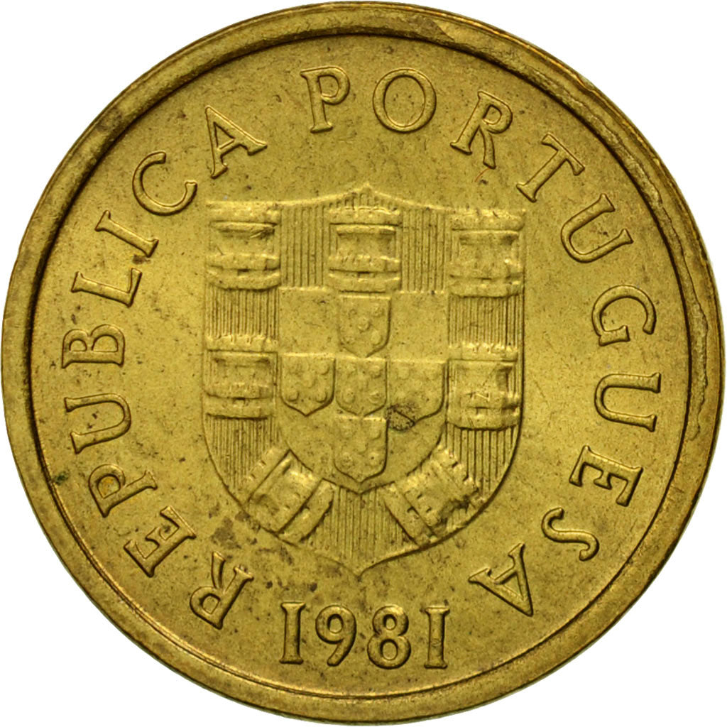 Coin, Portugal, Escudo, 1981, AU(50-53), Nickel-brass, KM:614