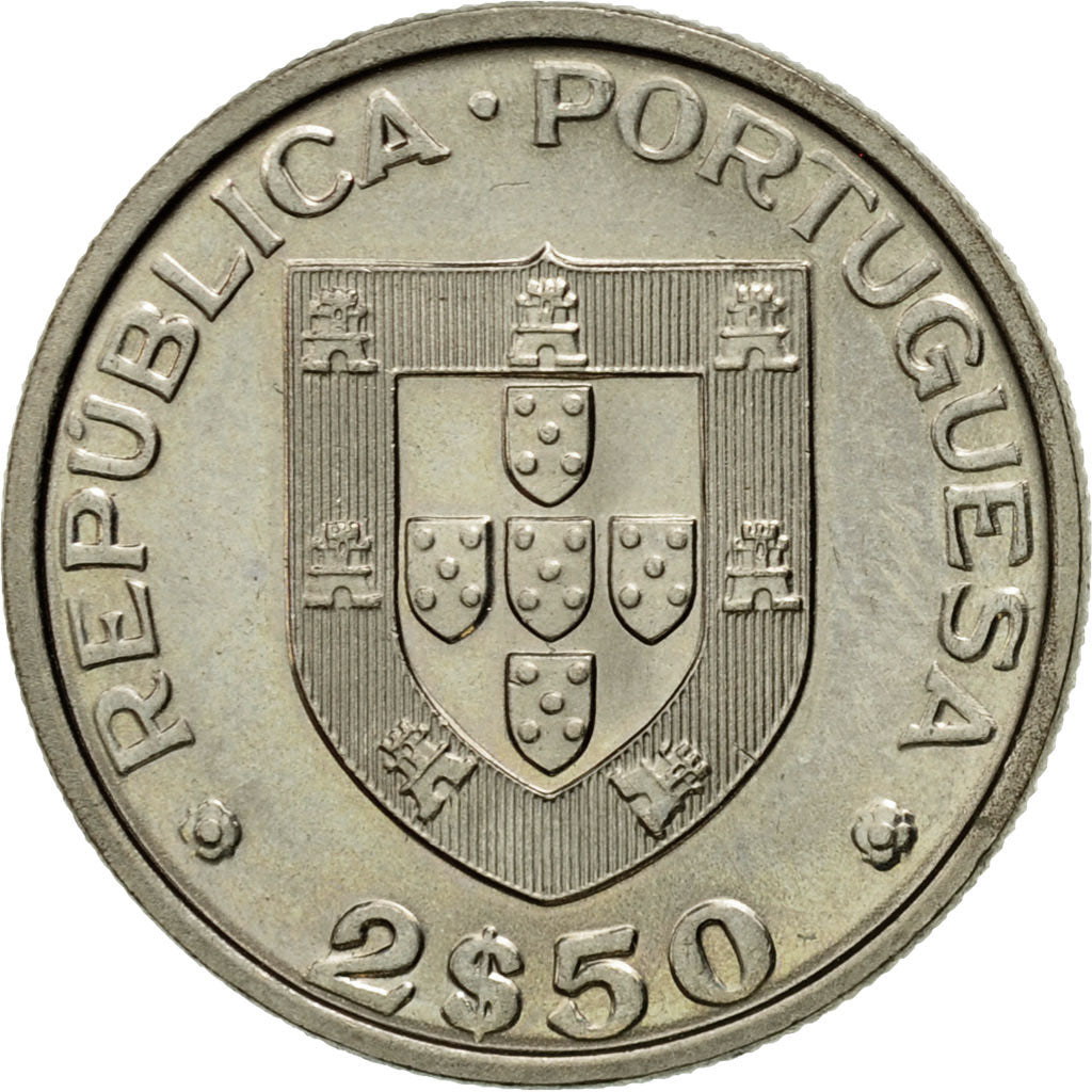 Coin, Portugal, 2-1/2 Escudos, 1983, MS(63), Copper-nickel, KM:617