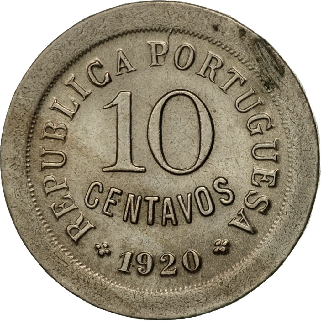 Coin, Portugal, 10 Centavos, 1920, EF(40-45), Copper-nickel, KM:570