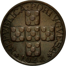 Coin, Portugal, 20 Centavos, 1944, EF(40-45), Bronze, KM:584