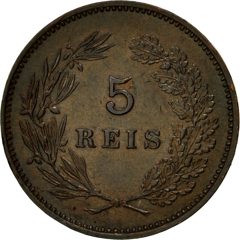 Coin, Portugal, Manuel II, 5 Reis, 1910, EF(40-45), Bronze, KM:555