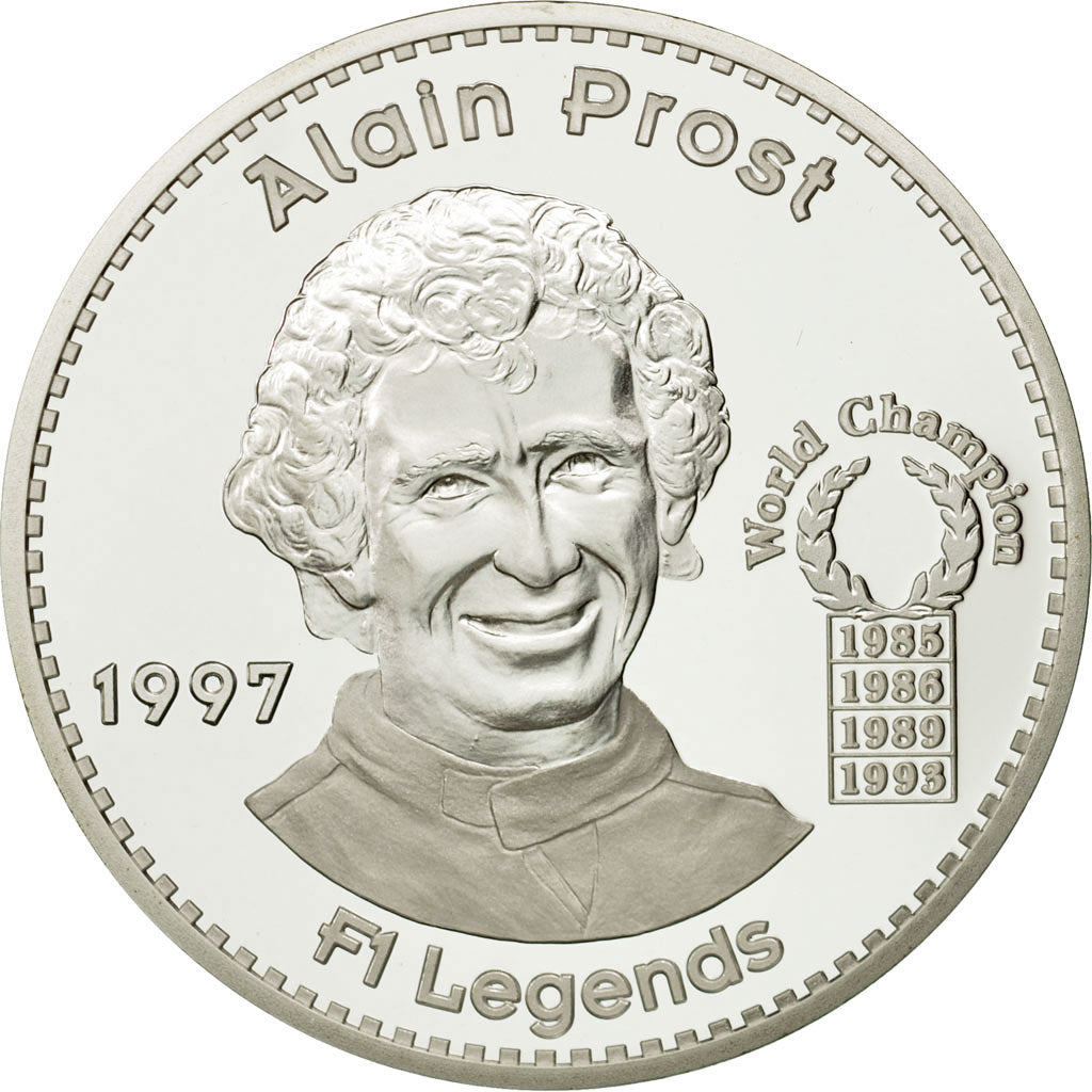 France, 25 Euro, Alain Prost, 1997, MS(63), Silver
