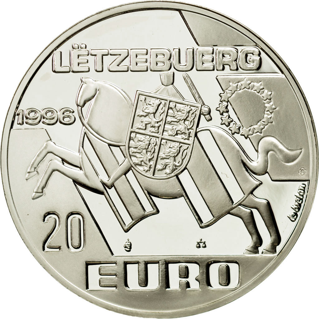 France, 20 Euro, Henri des Pays-Bas, 1996, MS(63), Silver