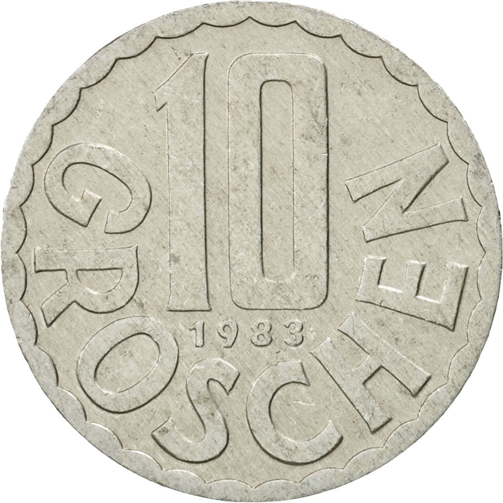 Münze, Österreich, 10 Groschen, 1983, Vienna, SS, Aluminium, KM:2878