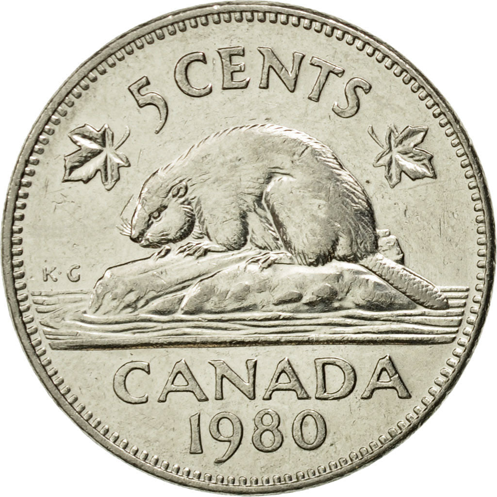 Münze, Kanada, Elizabeth II, 5 Cents, 1980, Royal Canadian Mint, Ottawa, SS