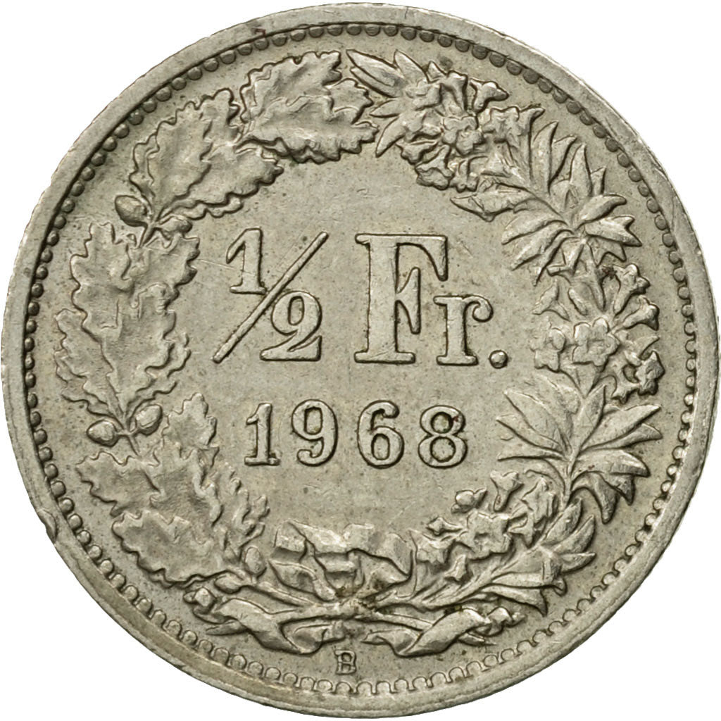 Monnaie, Suisse, 1/2 Franc, 1968, Bern, TTB, Copper-nickel, KM:23a.1