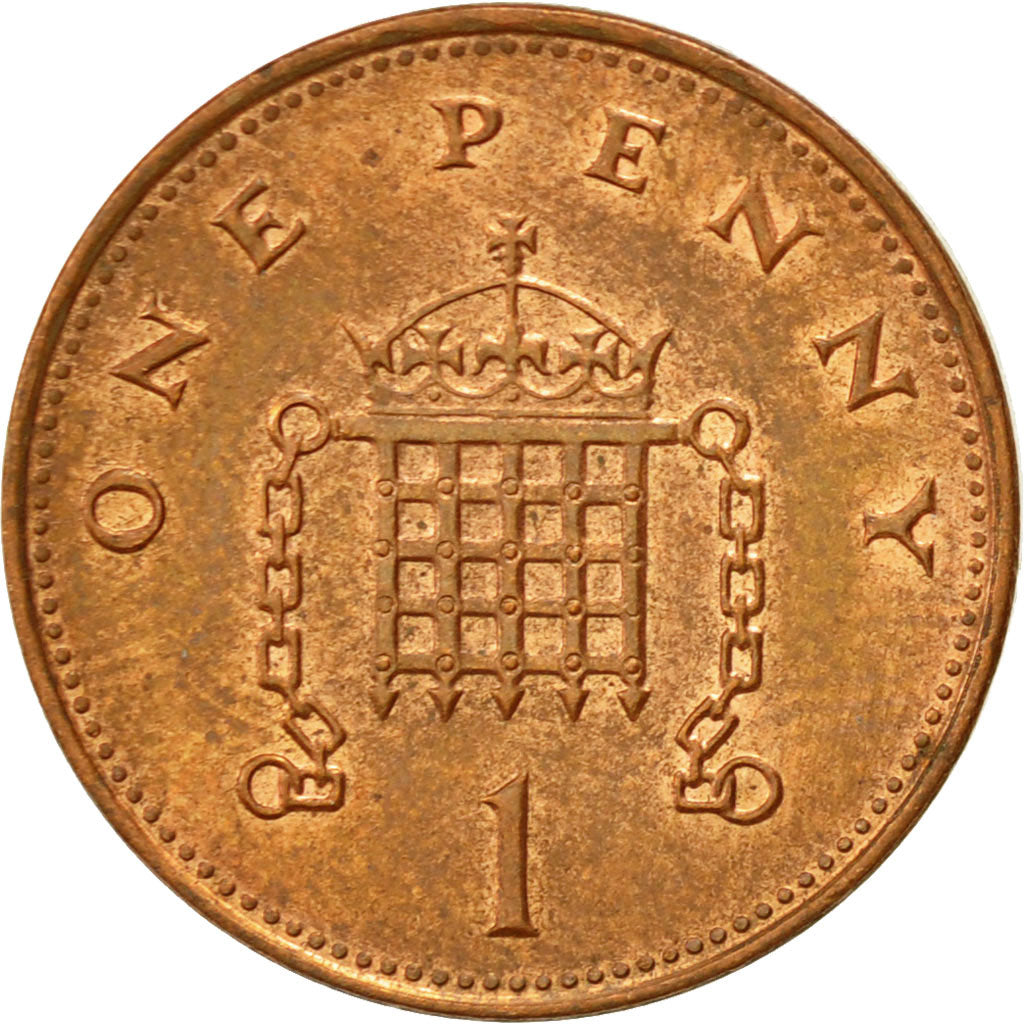 Coin, Great Britain, Elizabeth II, Penny, 1998, AU(50-53), Copper Plated Steel
