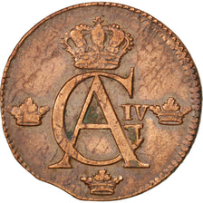 SWEDEN, 1/2 Skilling, 1809, KM #565, EF(40-45), Copper, 30.5, 13.40