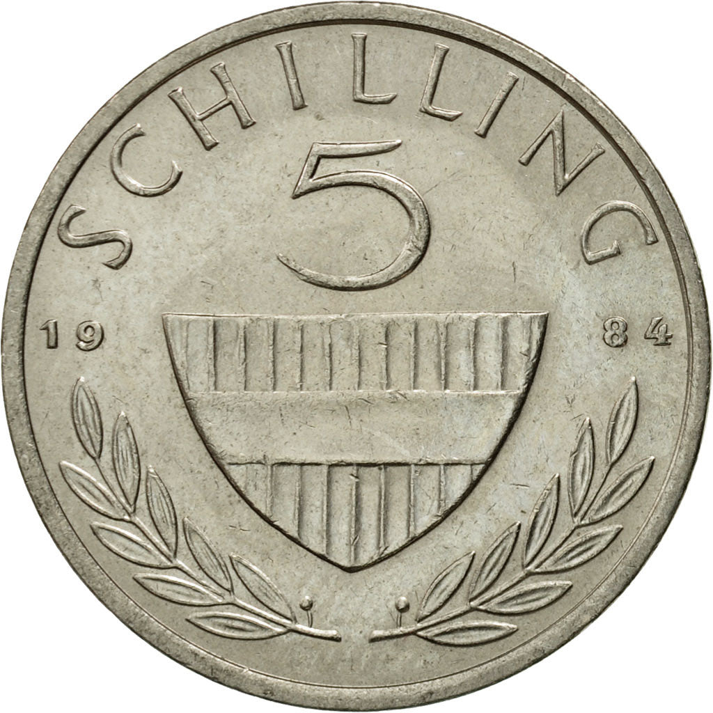 Coin, Austria, 5 Schilling, 1984, AU(55-58), Copper-nickel, KM:2889a