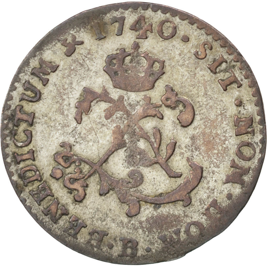 Coin, France, Louis XV, Double sol (2 sous) en billon, 2 Sols, 1740, Rouen
