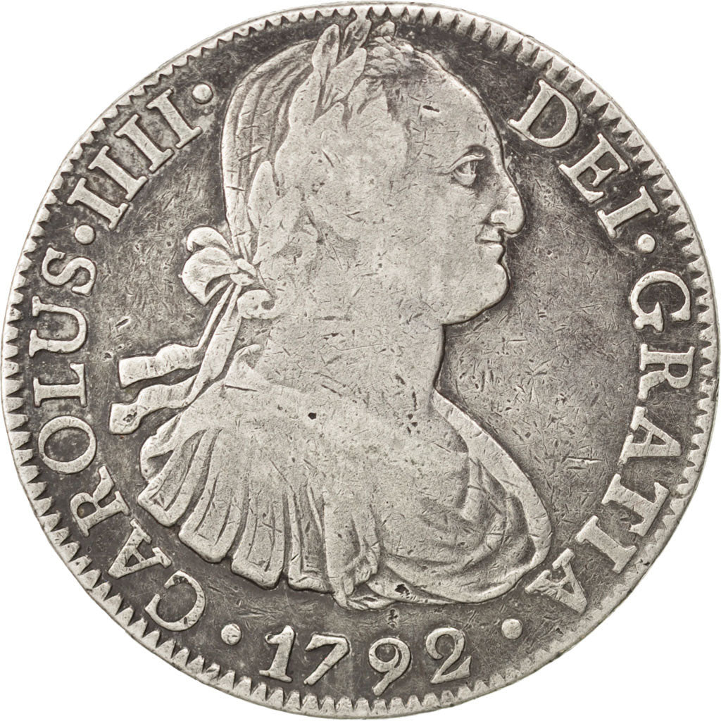 Mexique, Charles IV, 8 Real, 1792 Mexico, KM 109