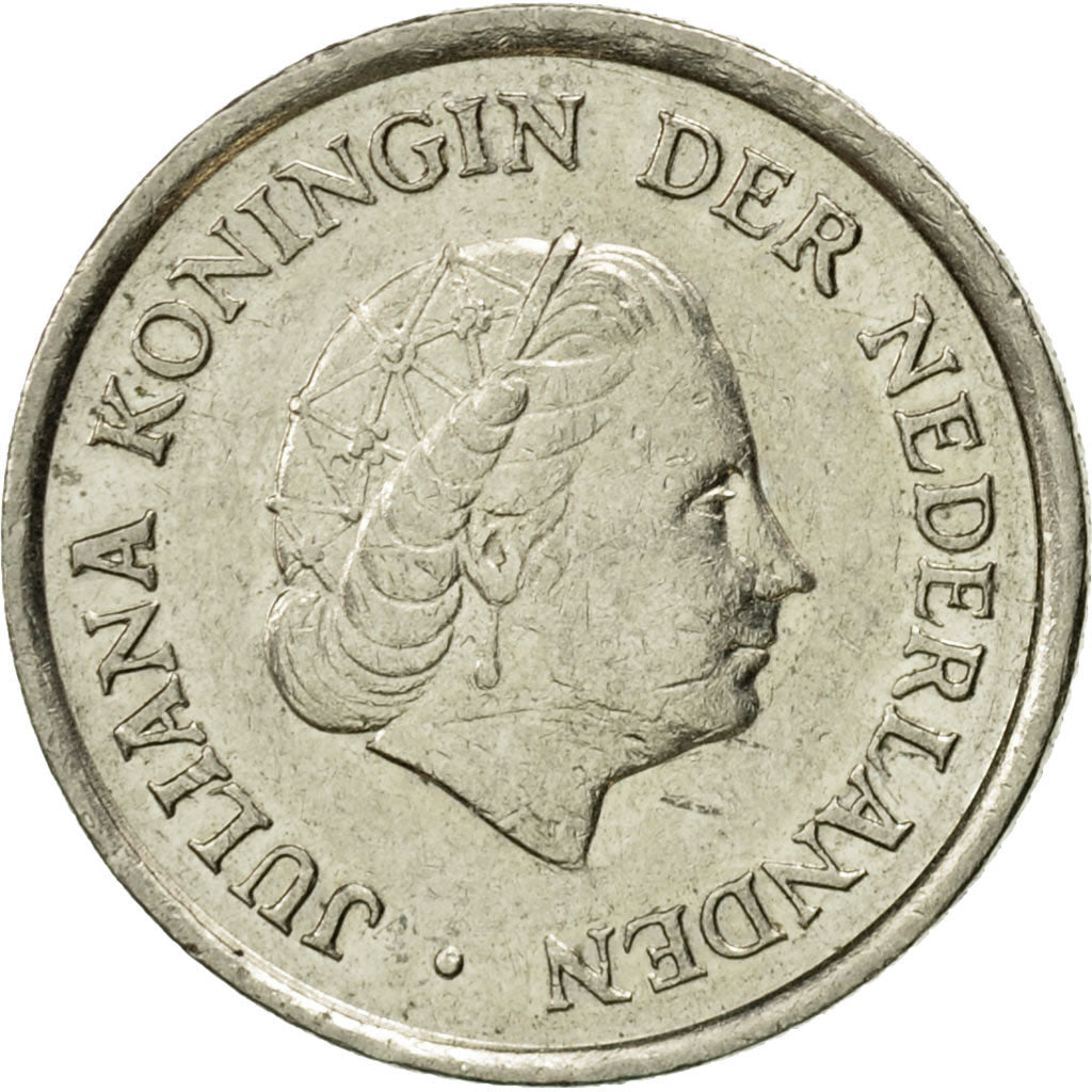 Münze, Niederlande, Juliana, 25 Cents, 1980, SS+, Nickel, KM:183