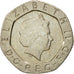 Münze, Großbritannien, Elizabeth II, 20 Pence, 2002, VZ, Copper-nickel, KM:990